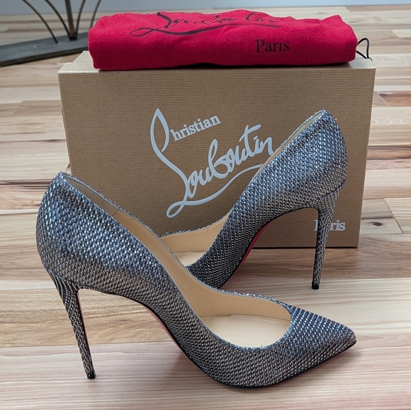 Christian Louboutin Shoes - Christian Louboutin Glittering Silver Heels